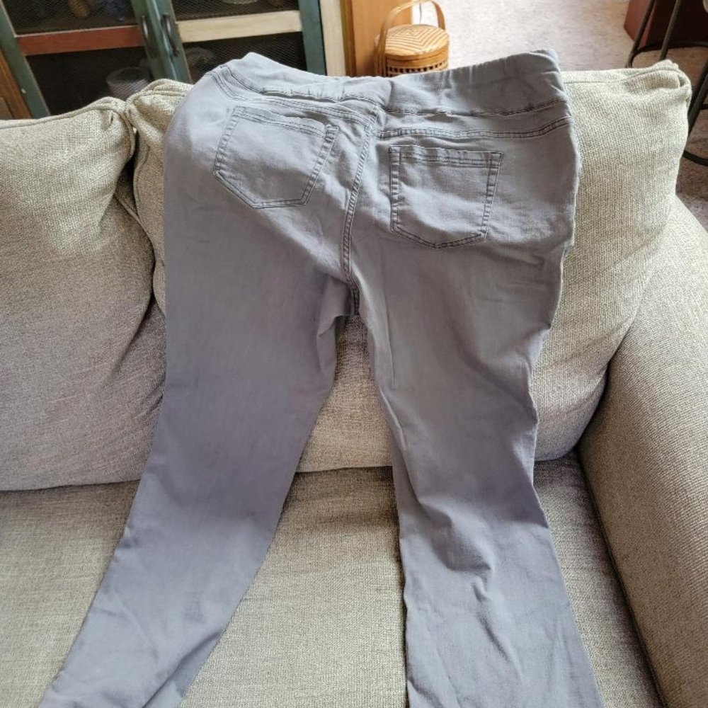 Elastic waist band boot cut pants